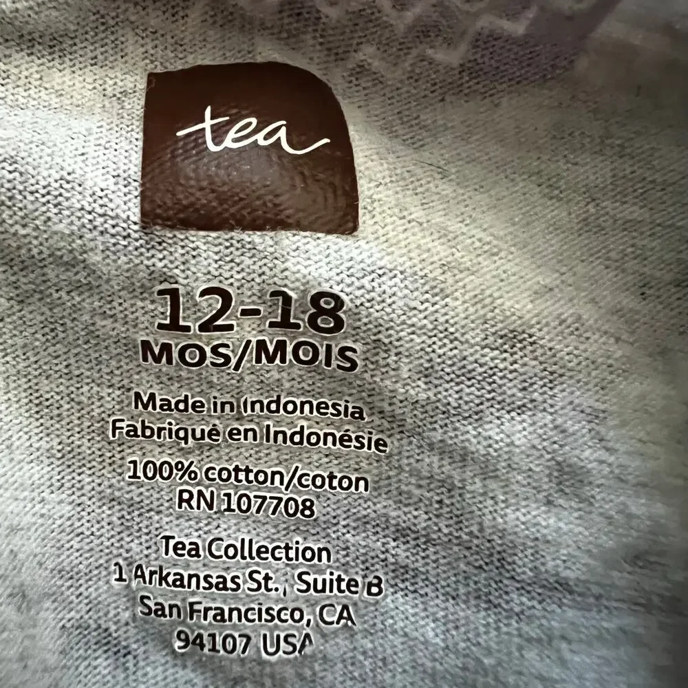 ❤️ 3/$25 Tea Collection Alligator Crocodile Cotton Dress Gray Purple | 12-18M